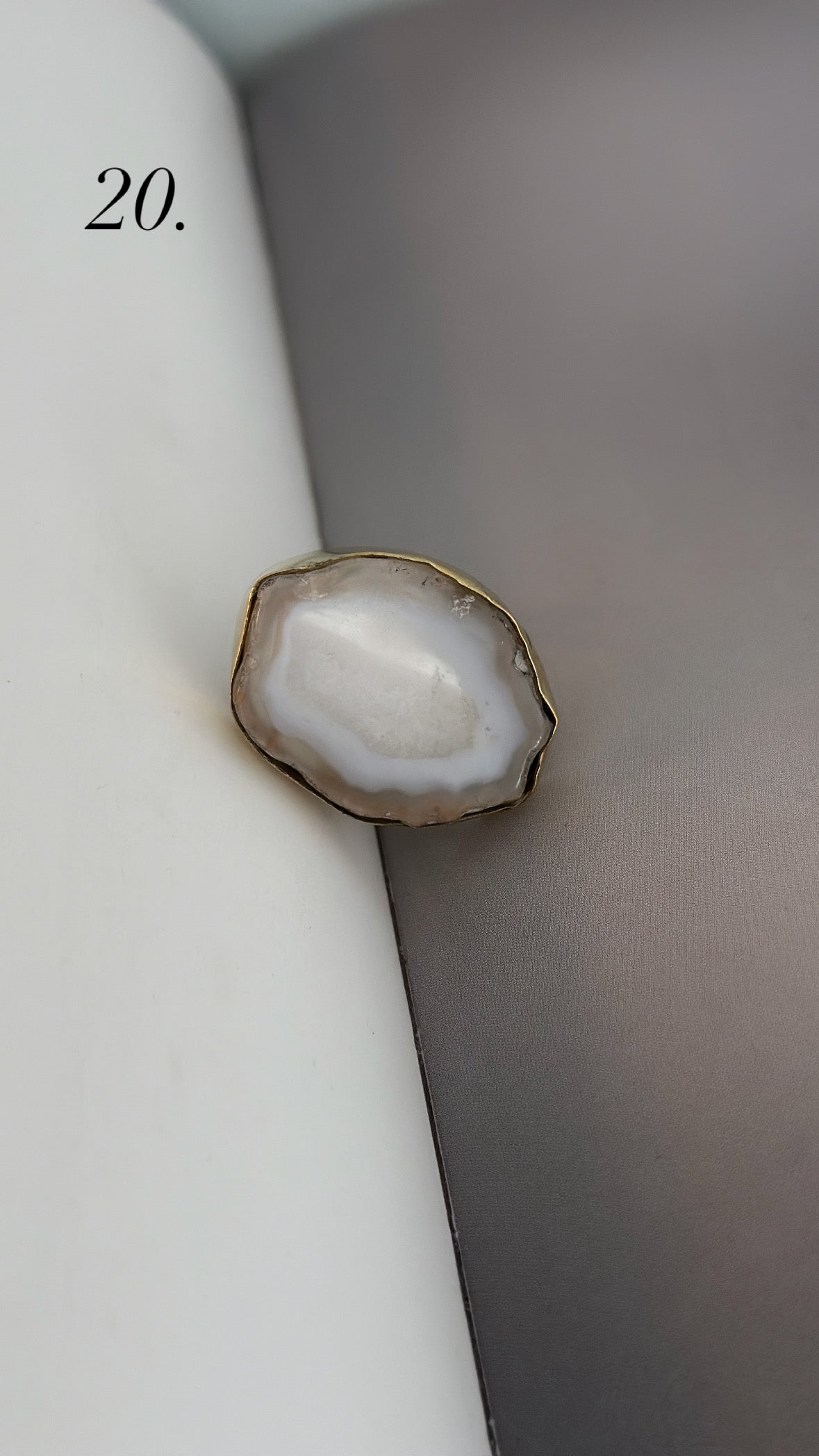 Ringar med stenen agat - Olika färger