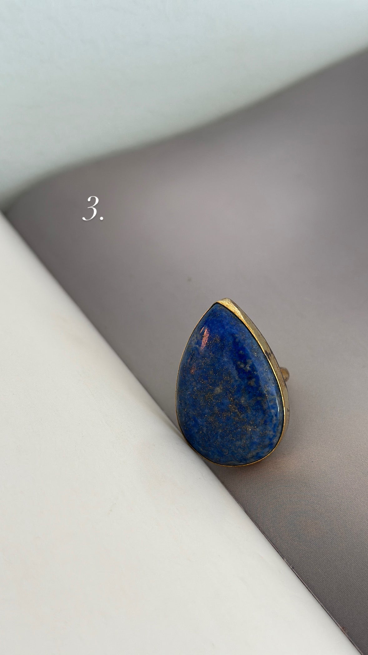 Ringar med stor sten - Olika färger