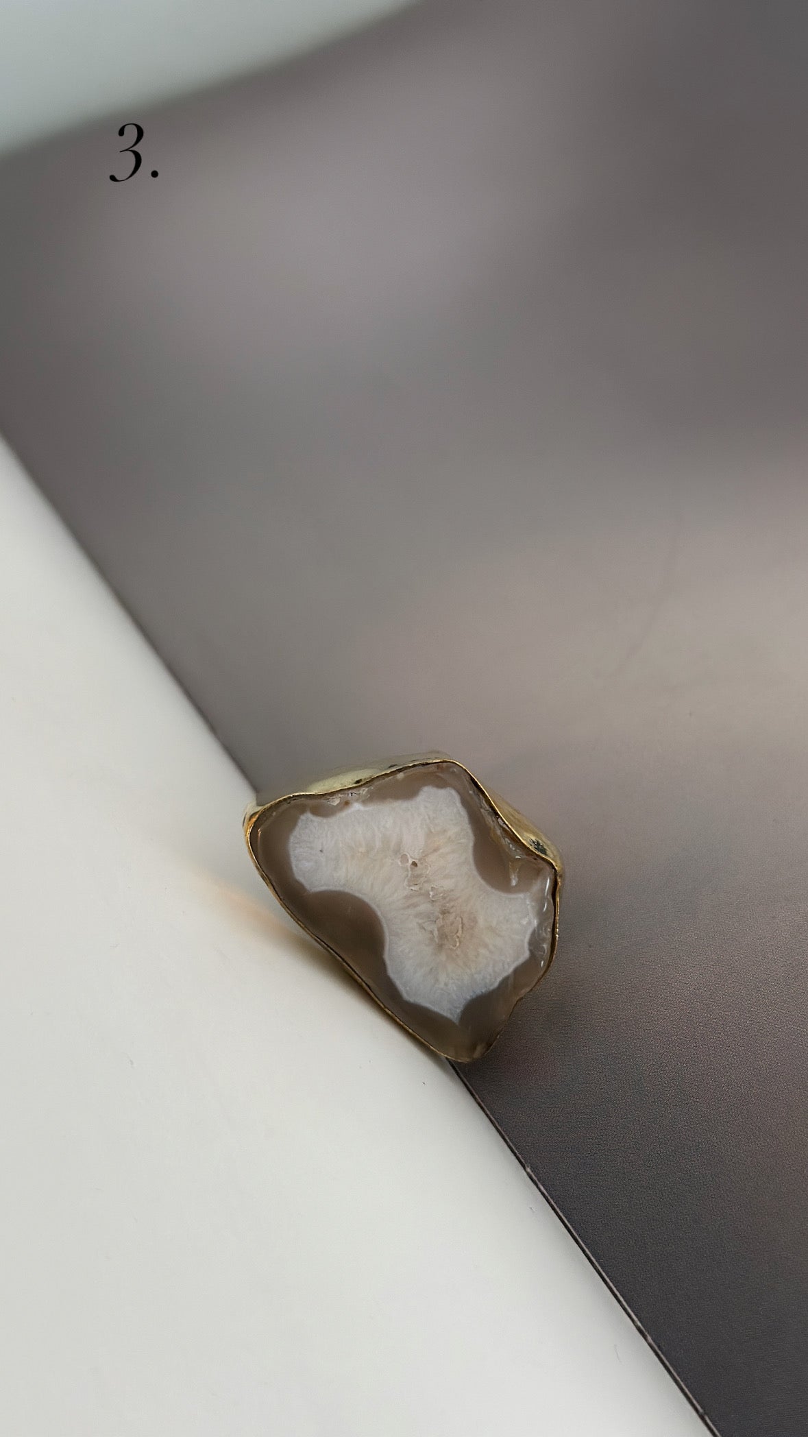 Ringar med stenen agat - Olika färger