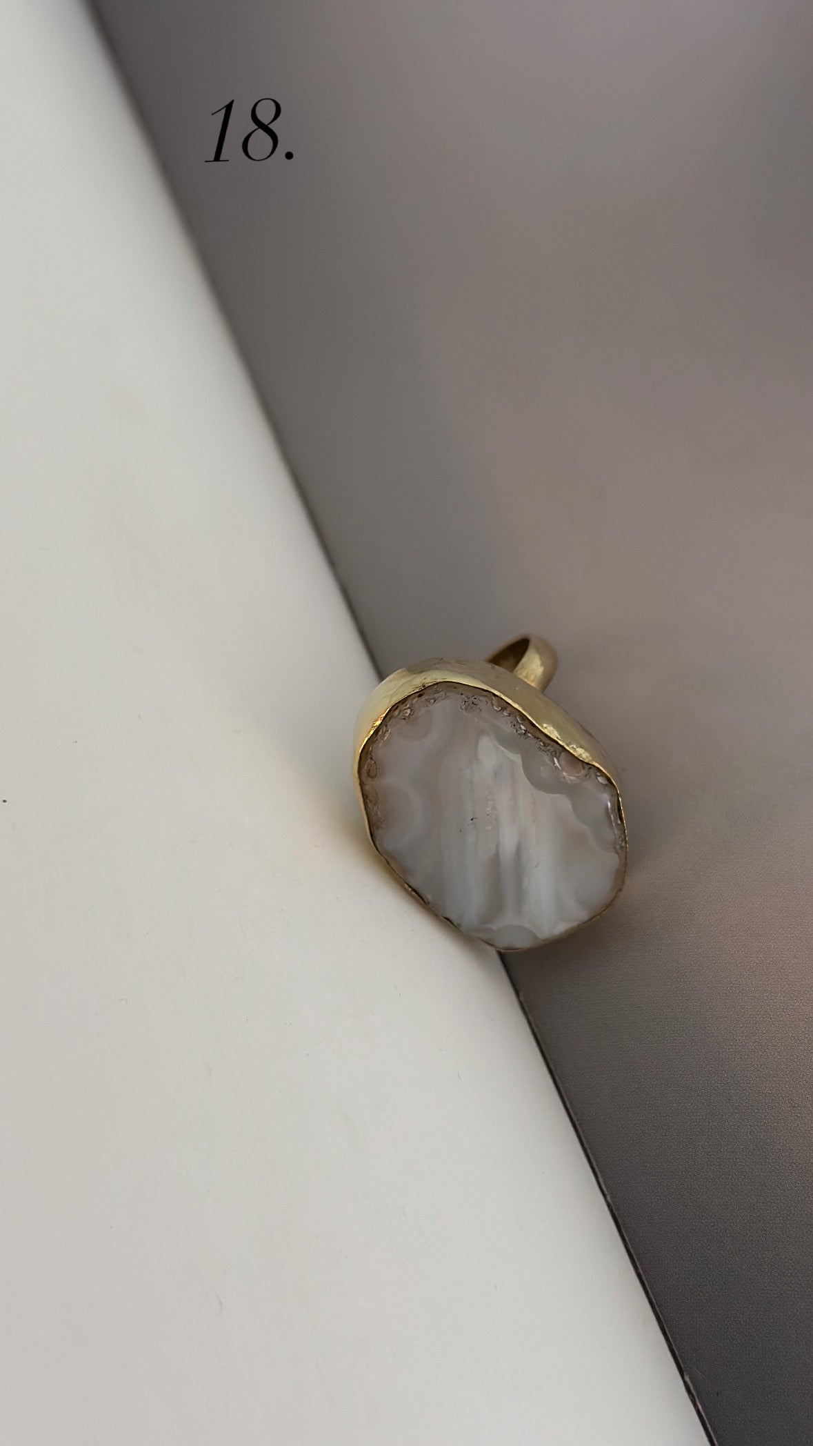 Ringar med stenen agat - Olika färger