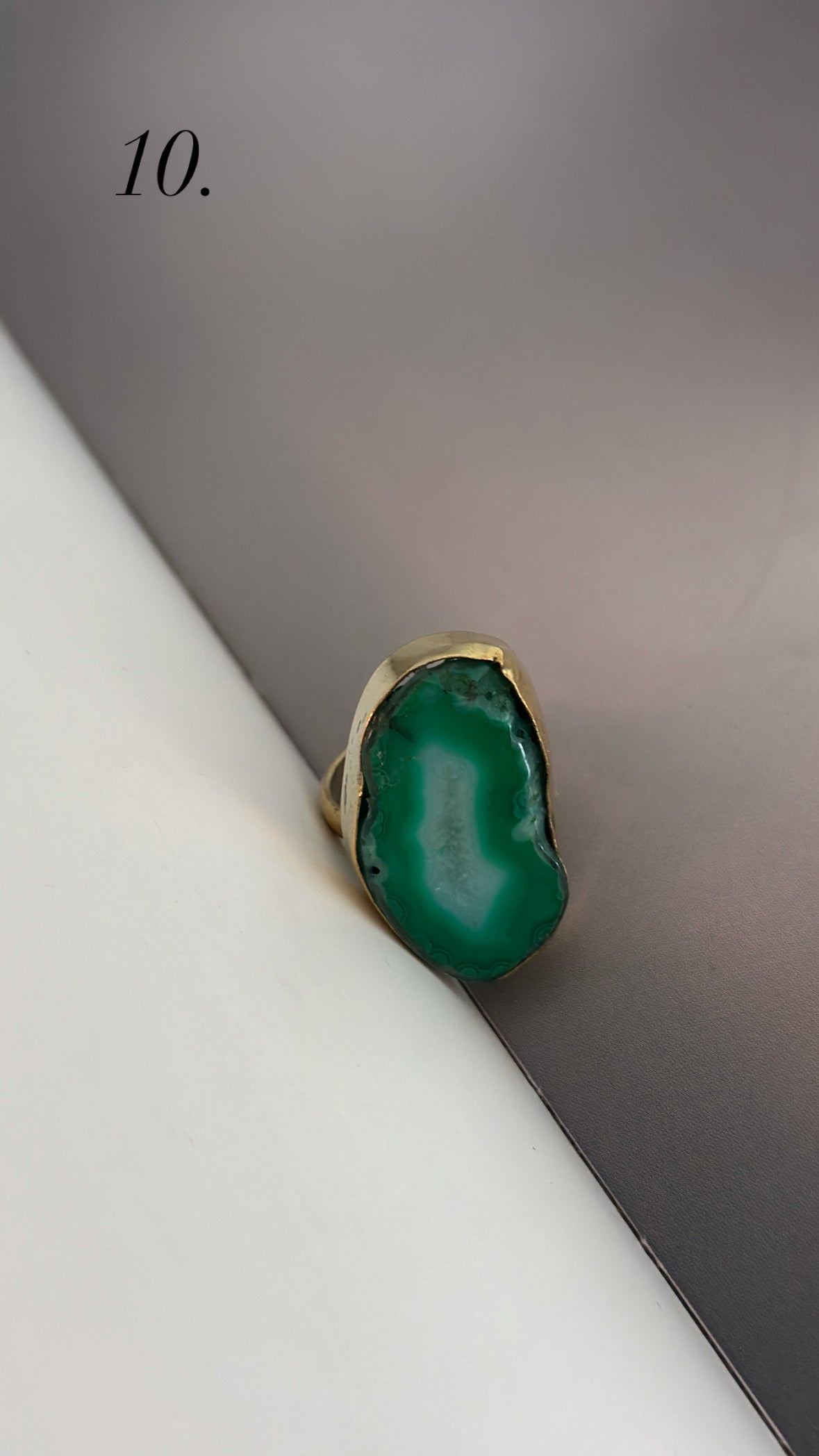Ringar med stenen agat - Olika färger