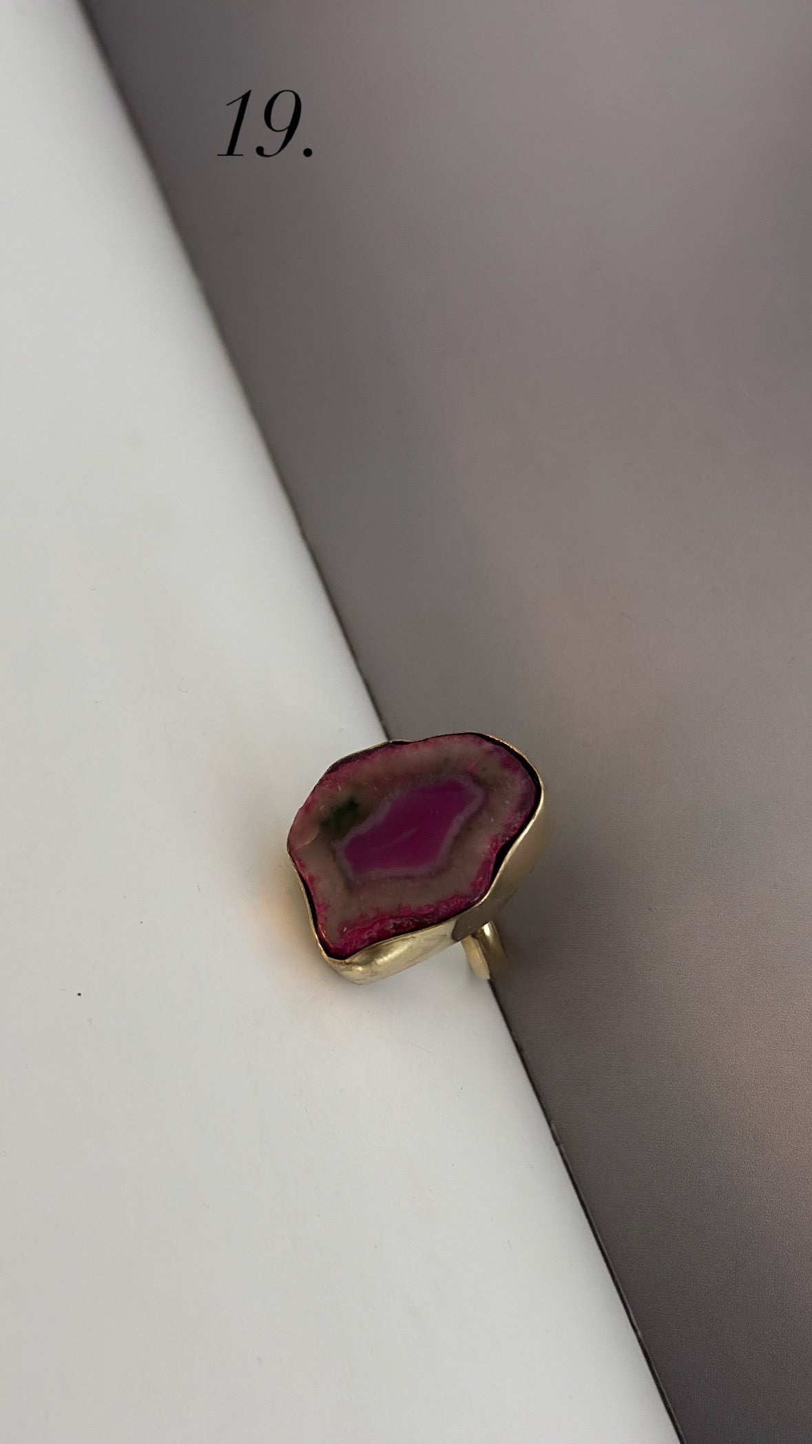 Ringar med stenen agat - Olika färger