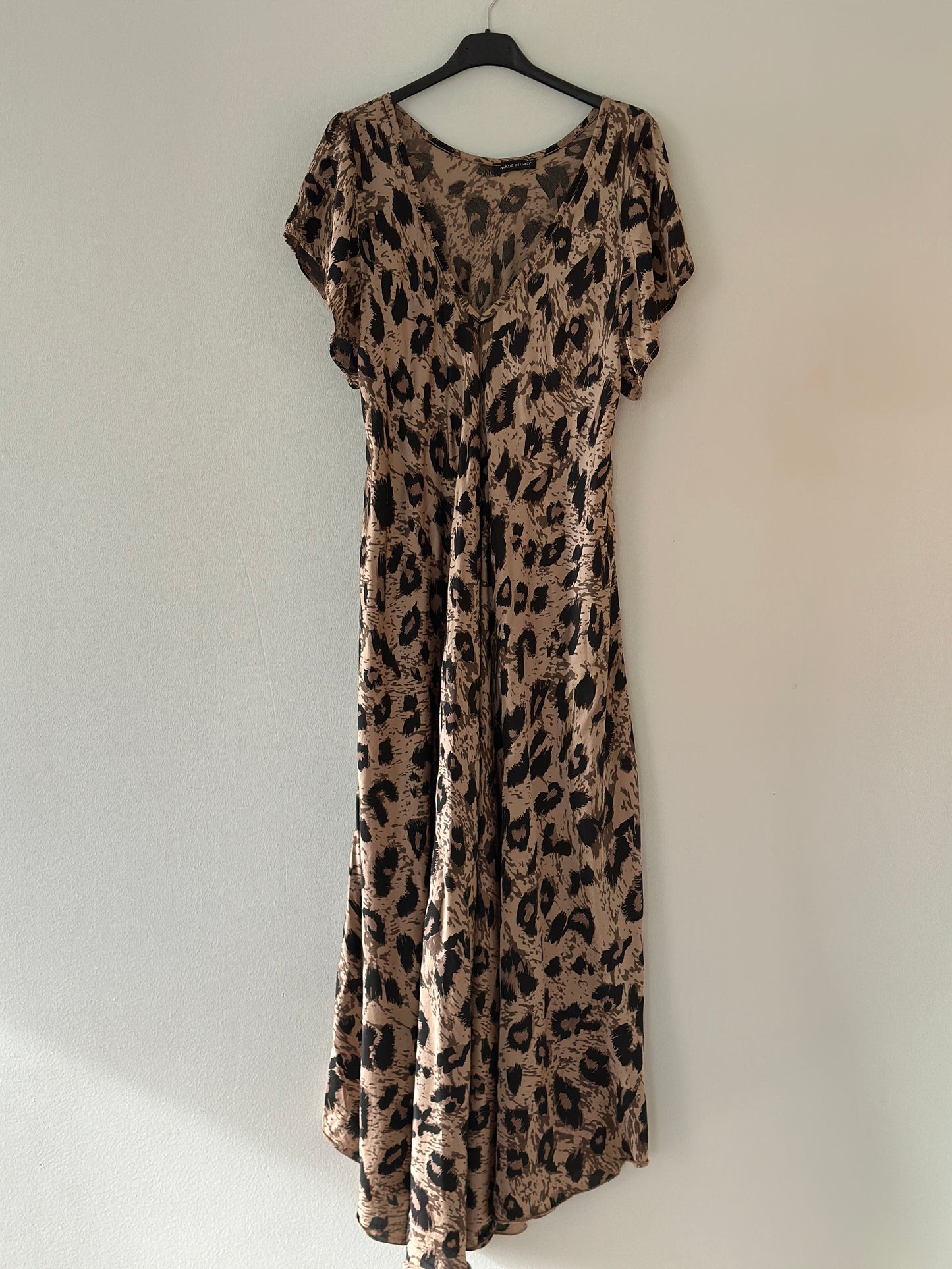 Klänning ”Stina” med kort ärm - Camel