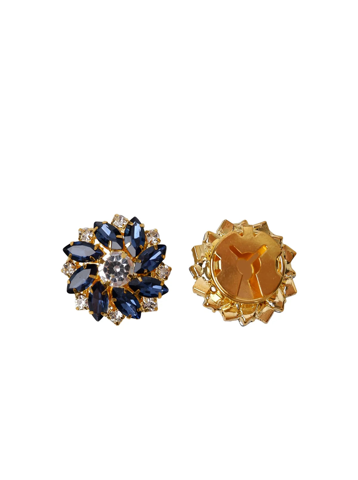 Black Colour, BCSIVA BUTTON COVERS 2 PCS - Clear/Navy