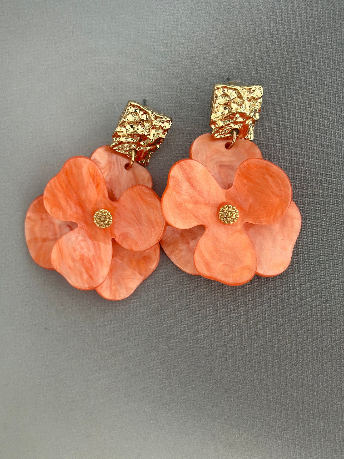 Örhängen ”Flower” - Orange