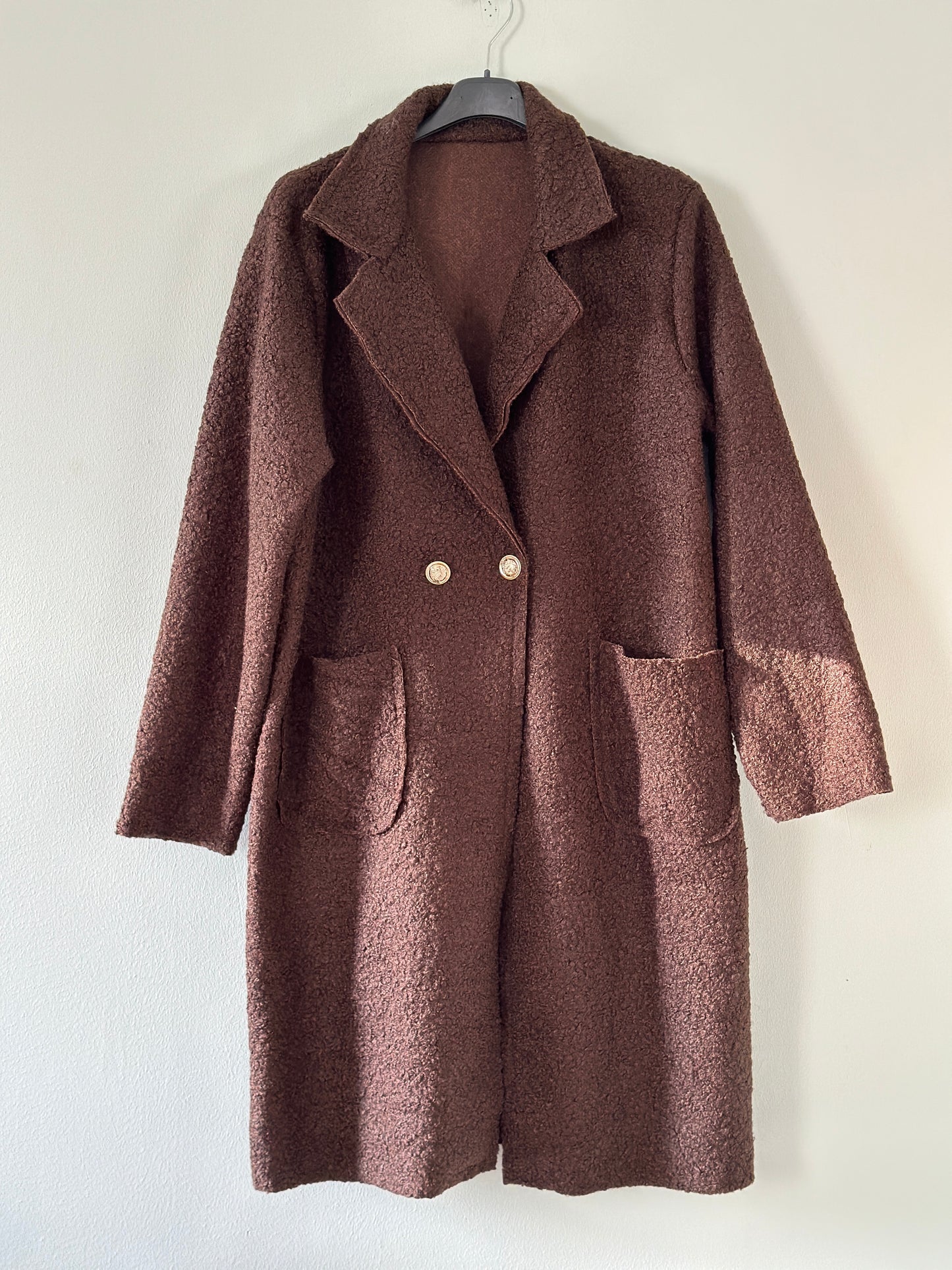 Kappa ”Viola” med guldknappar - Rosa/Svart/GråSvart