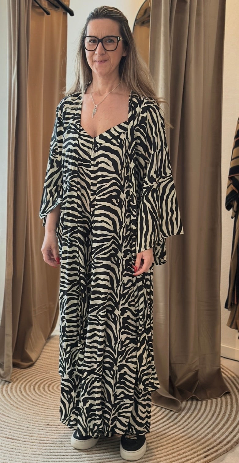 Coconut Milk, Jumpsuit Mikonoz - Cream/Black