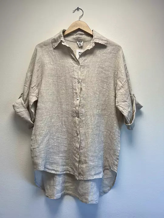 Stajl Agenturer, Linneskjorta - Beige