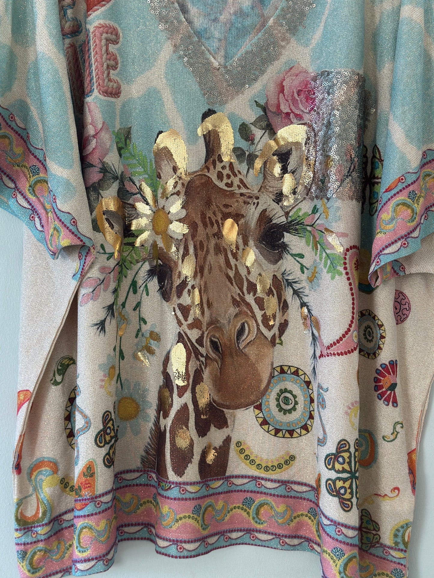 T-shirt ”Giraff” - Turkos