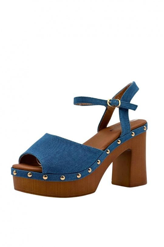 Sandaler med hög klack - Jeans