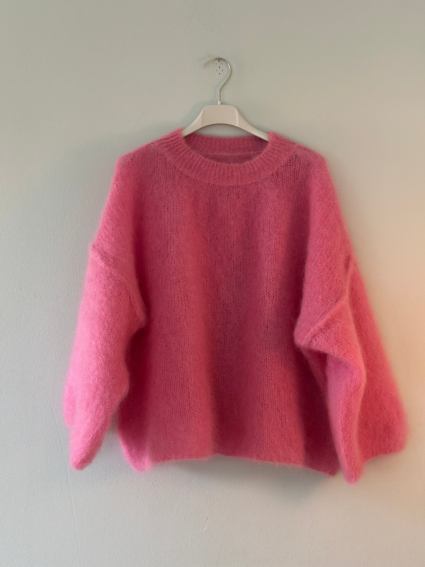 Mohair tröja - Rosa/Beige