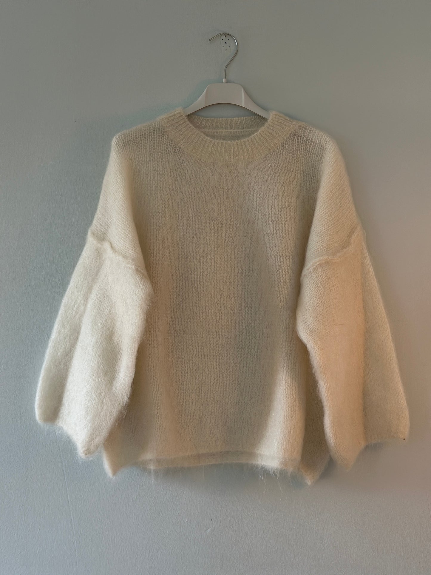 Mohair tröja - Rosa/Beige