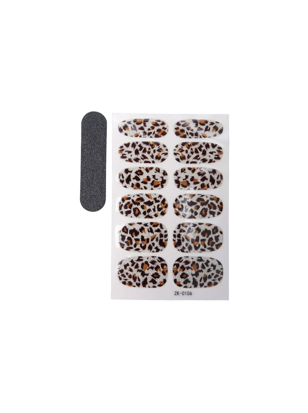 Black Colour, BCZOLA nail stickers - Leo/Zebra