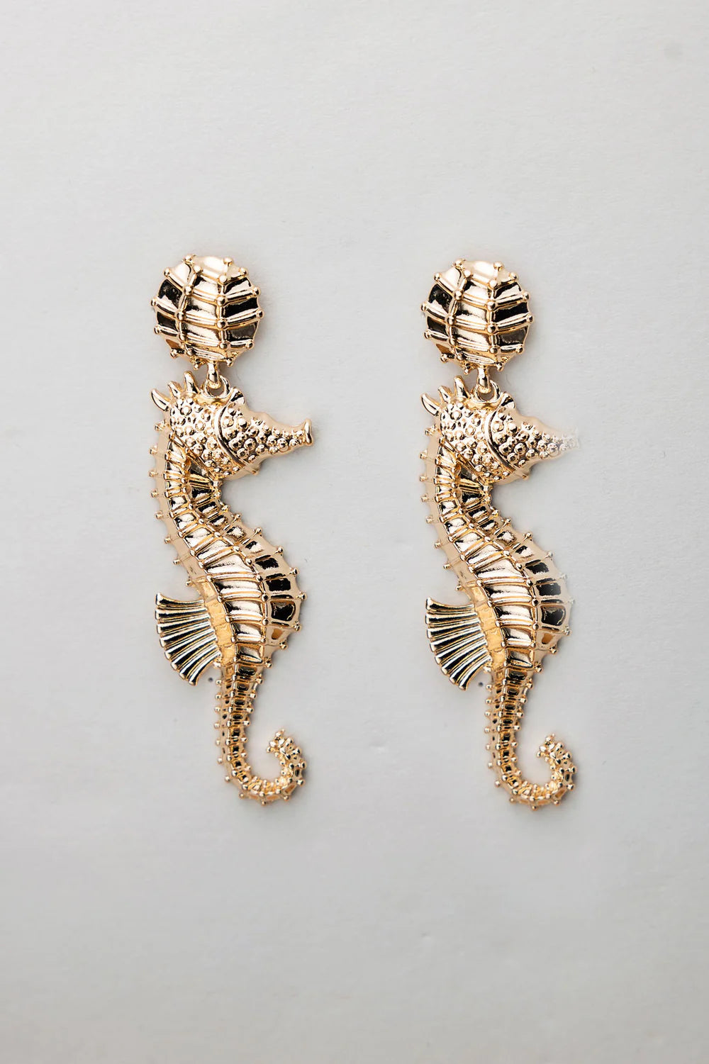 Bow19, SEAHORSE EARRINGS - GOLD