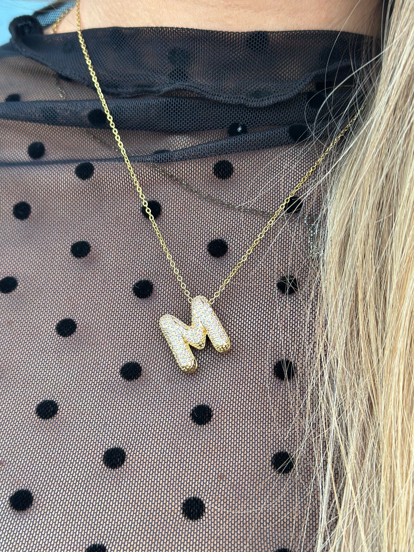 Kort halsband med bokstäver A-Y - Guld