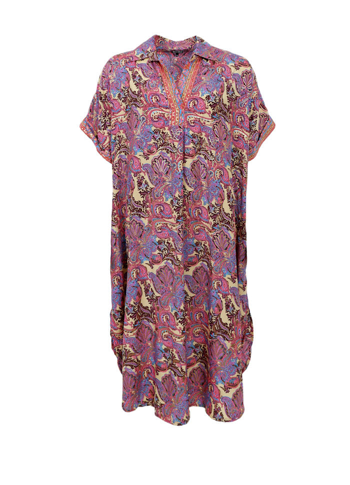 Black Colour, BCLUNA s/s kaftan tunic - Royal Berry