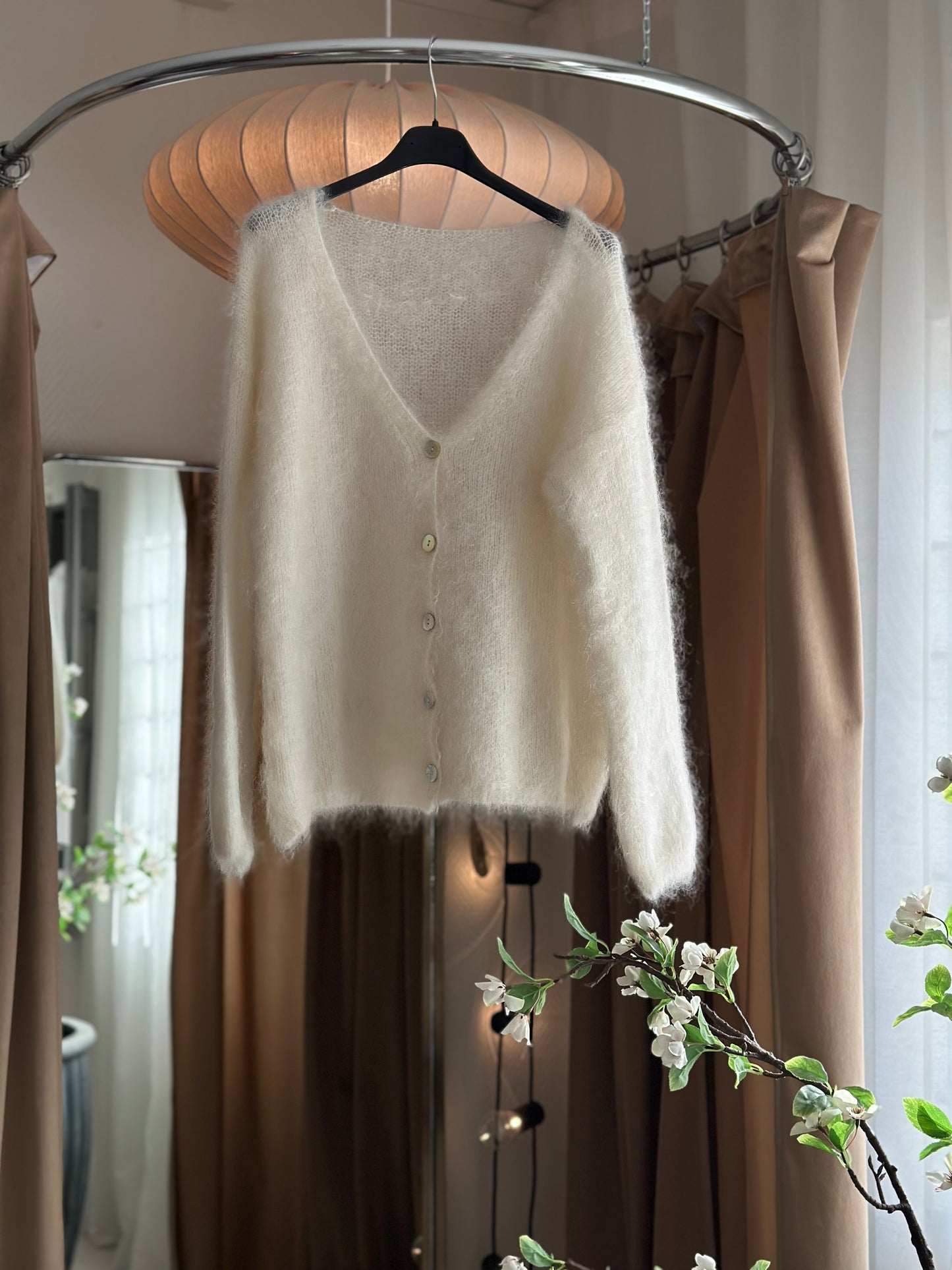 Mohair kofta - Creme