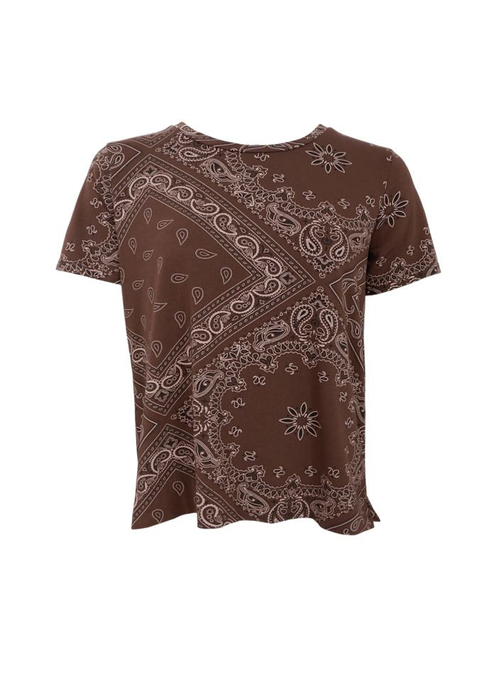 Black Colour, BCZELDA s/s t-shirt - Coffee Paisley