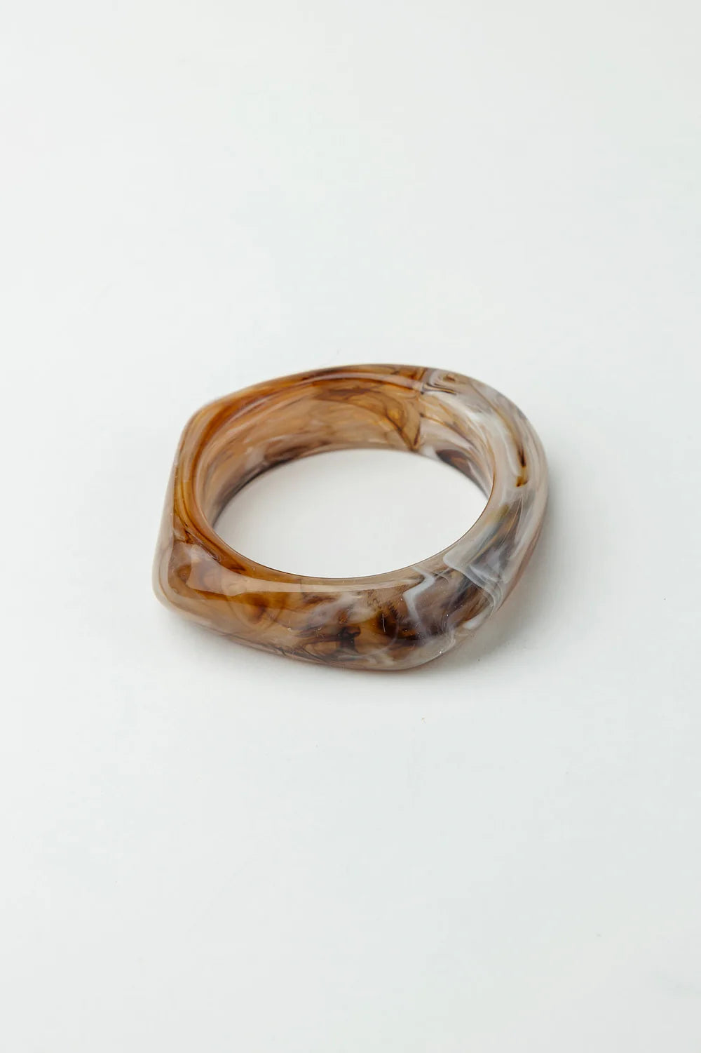 Bow 19, BIG SQUARE BRACELET - LIGHT BROWN