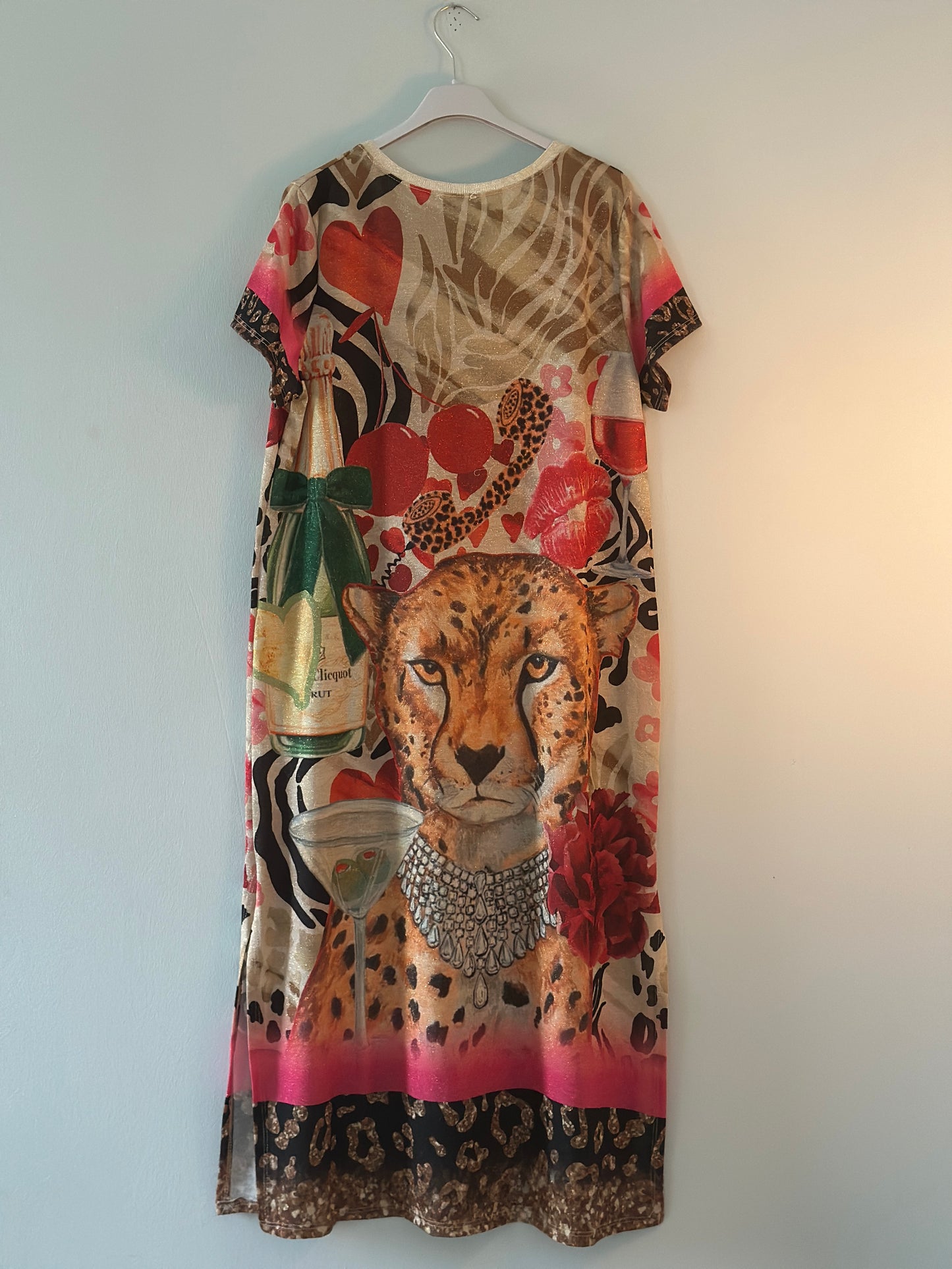 Klänning med kort ärm ”Miranda” - Multicolour