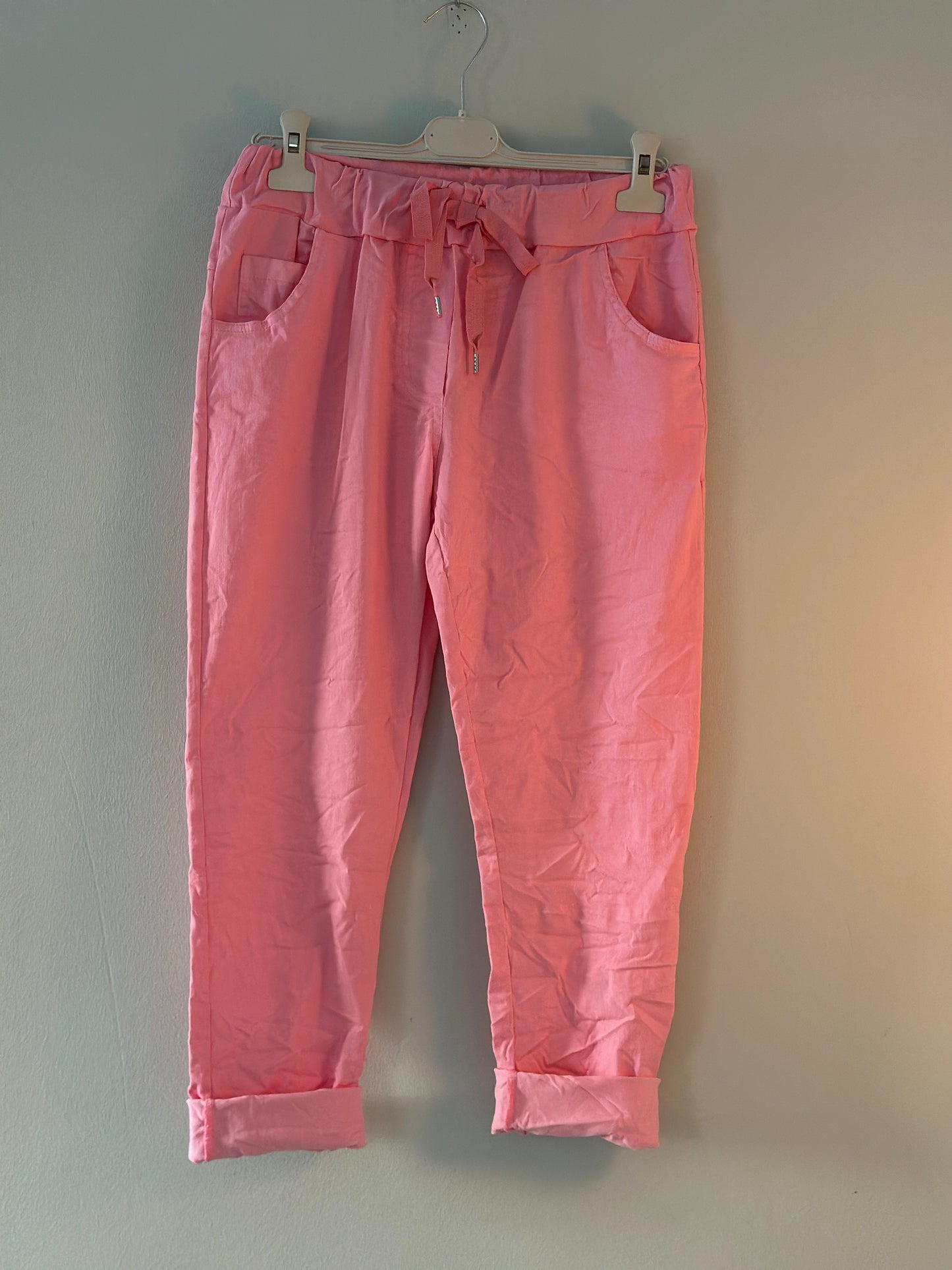 Byxa ”Julia” med en stjärna bak på fickan - Rosa/Svart/Ljusblå