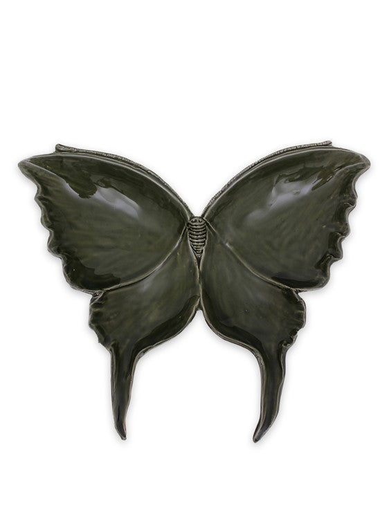 Keramikfat fjäril - Grönt