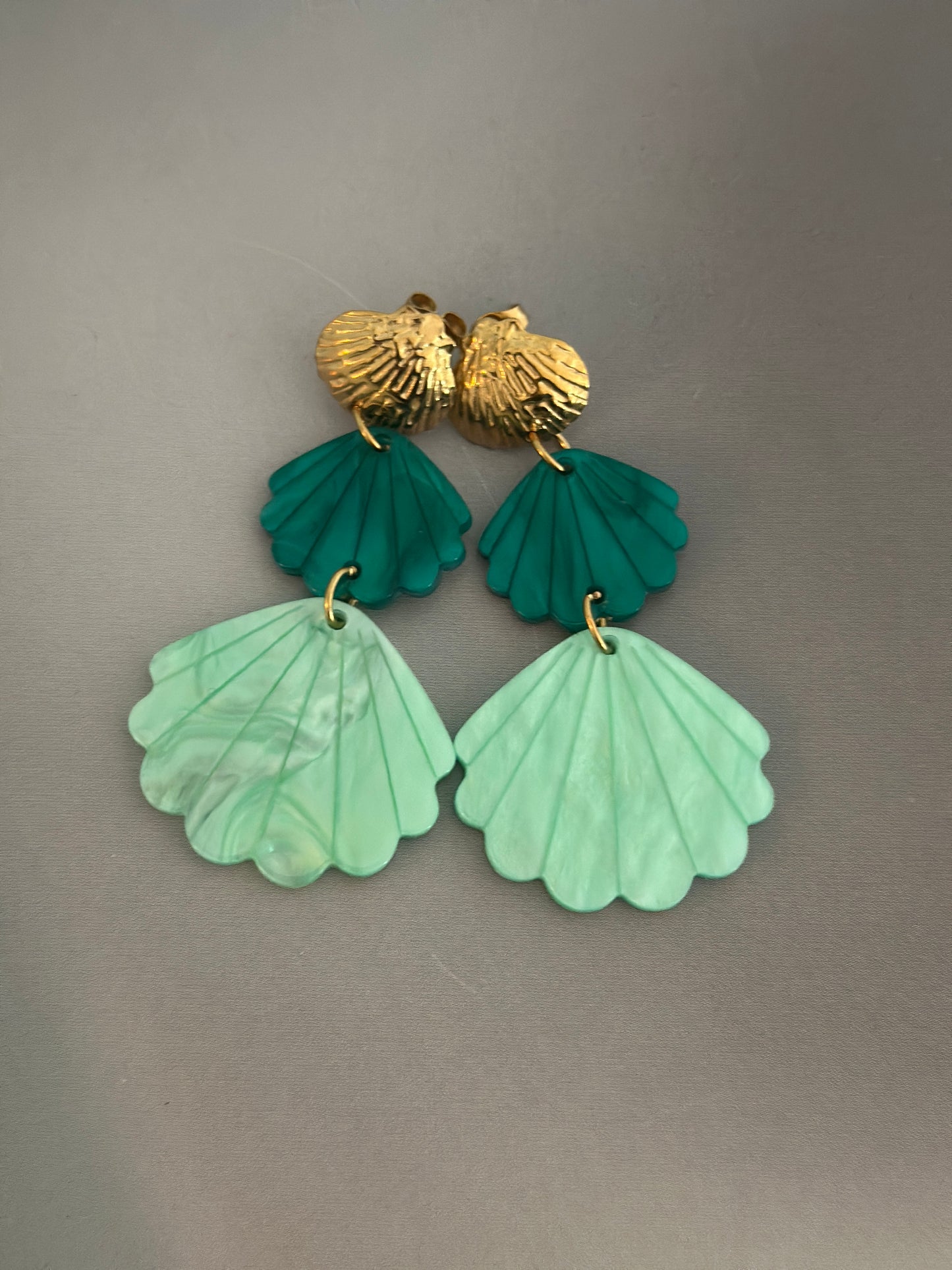 Örhängen ”snäckor” - Rosa/Beige/Gröna/Turkos/Creme