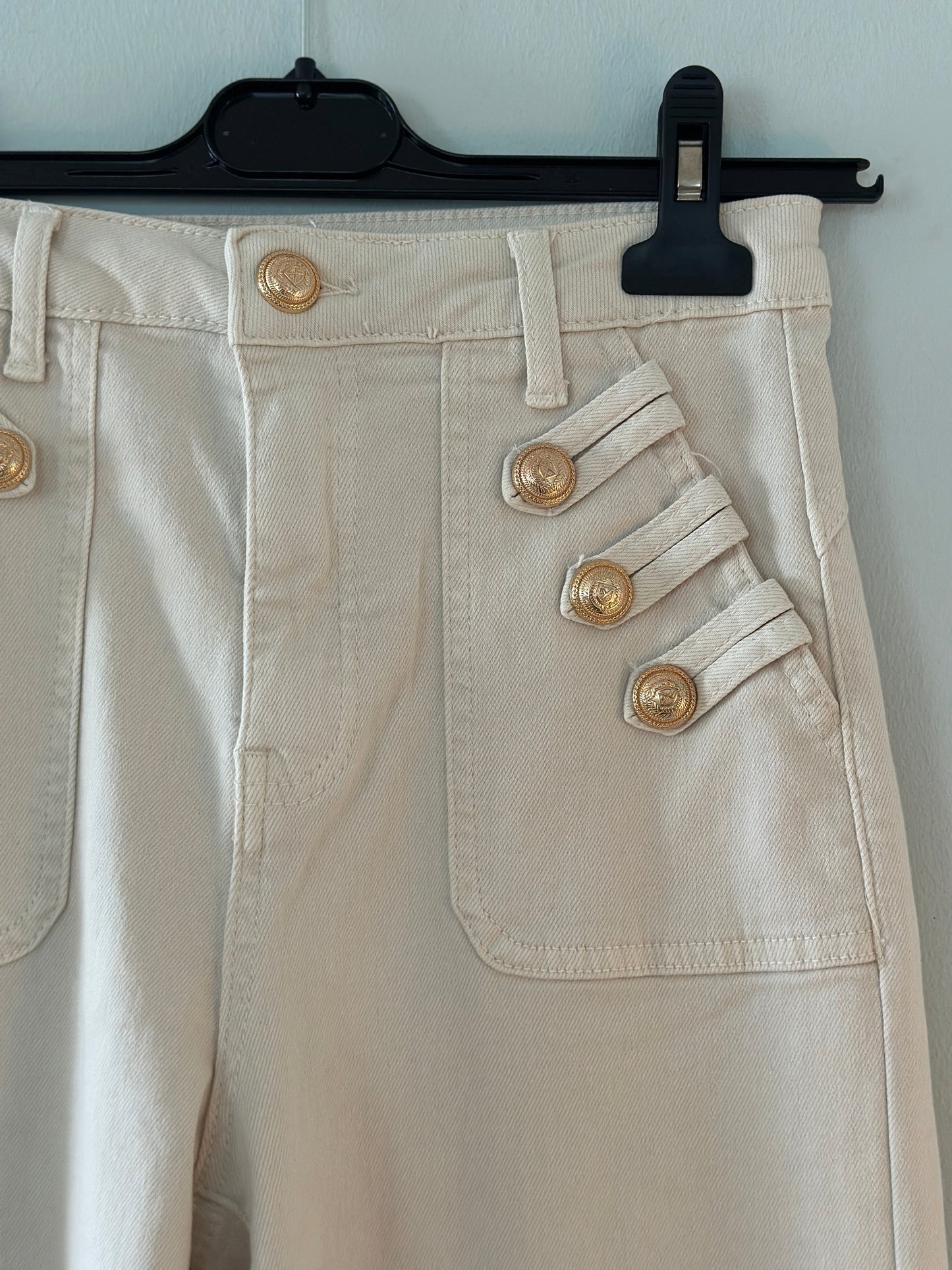Jeans med Push Up - Beige