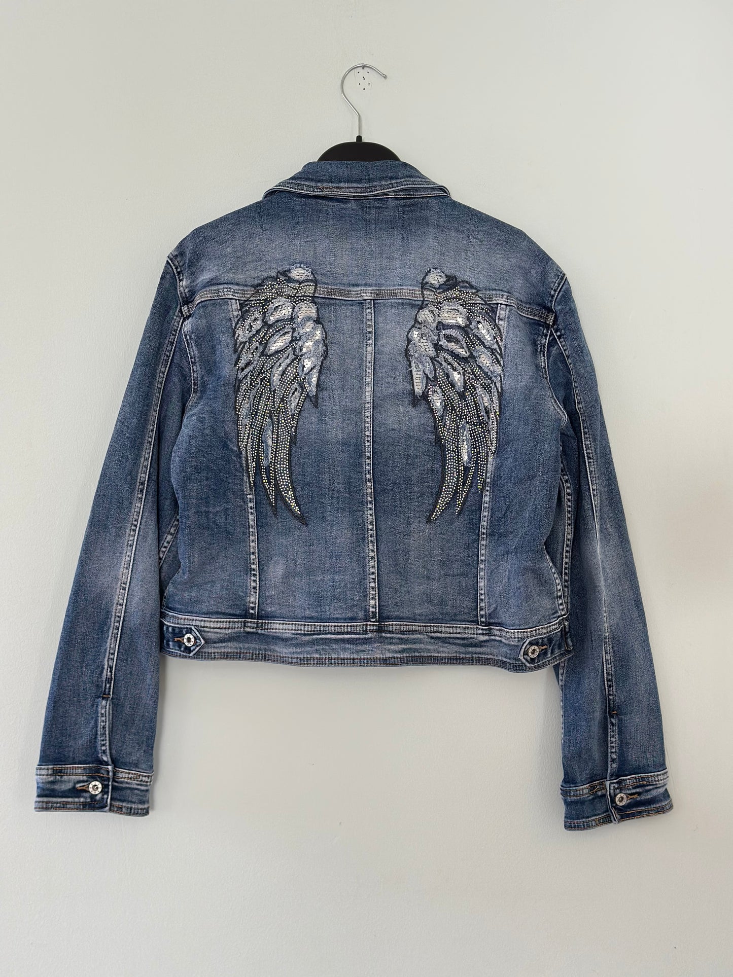 Jeansjacka med änglavingar - Jeans