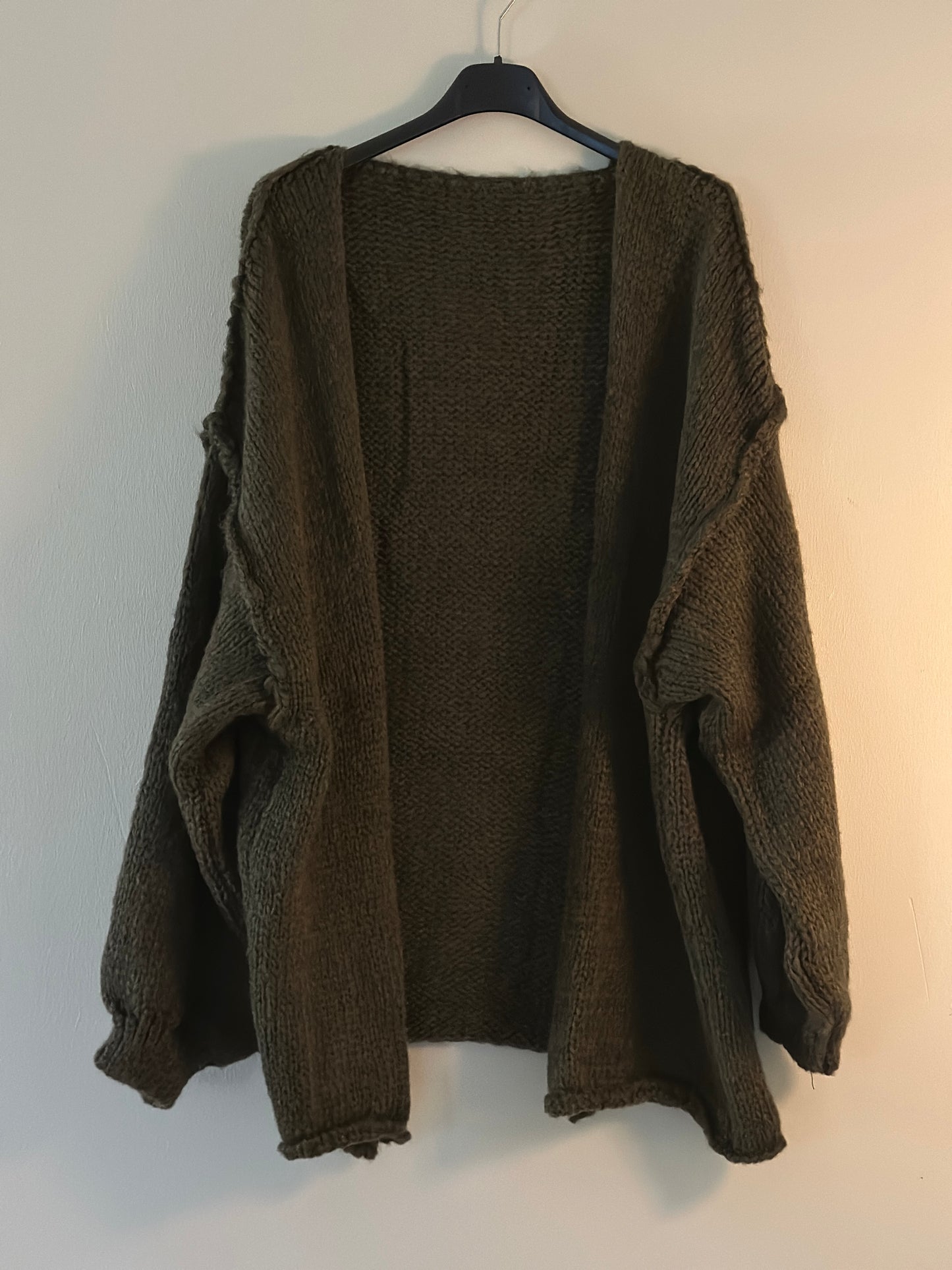 Stickad tröja ”Nora” - Camel/Kaki