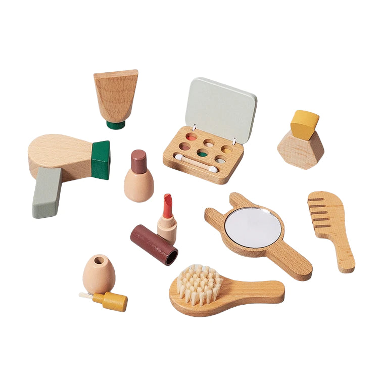 Leklyckan, Sminkset i trä - Blandade sminkprodukter