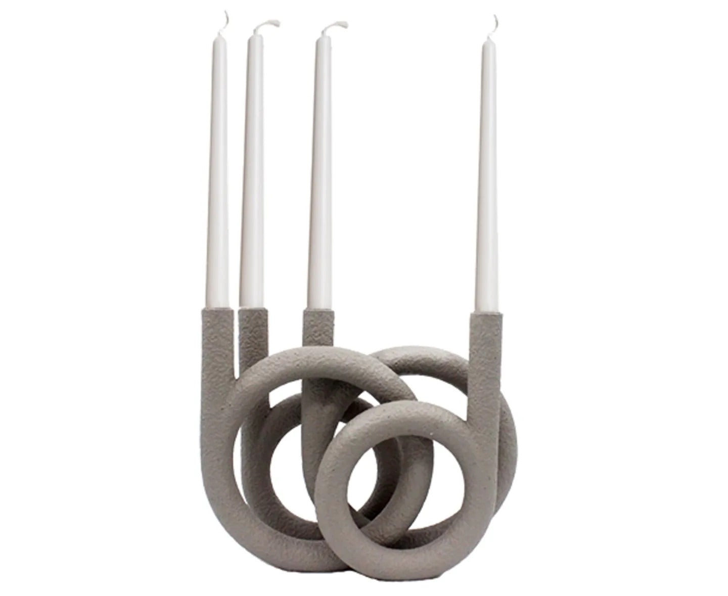 Ljusstake Julie x 4 - Beige/Svart