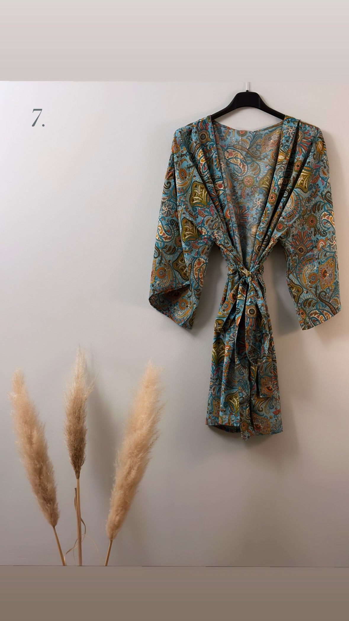 Kimono från Indien - Blandade mönster och färger
