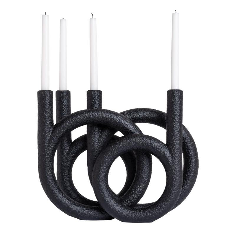Ljusstake Julie x 4 - Beige/Svart