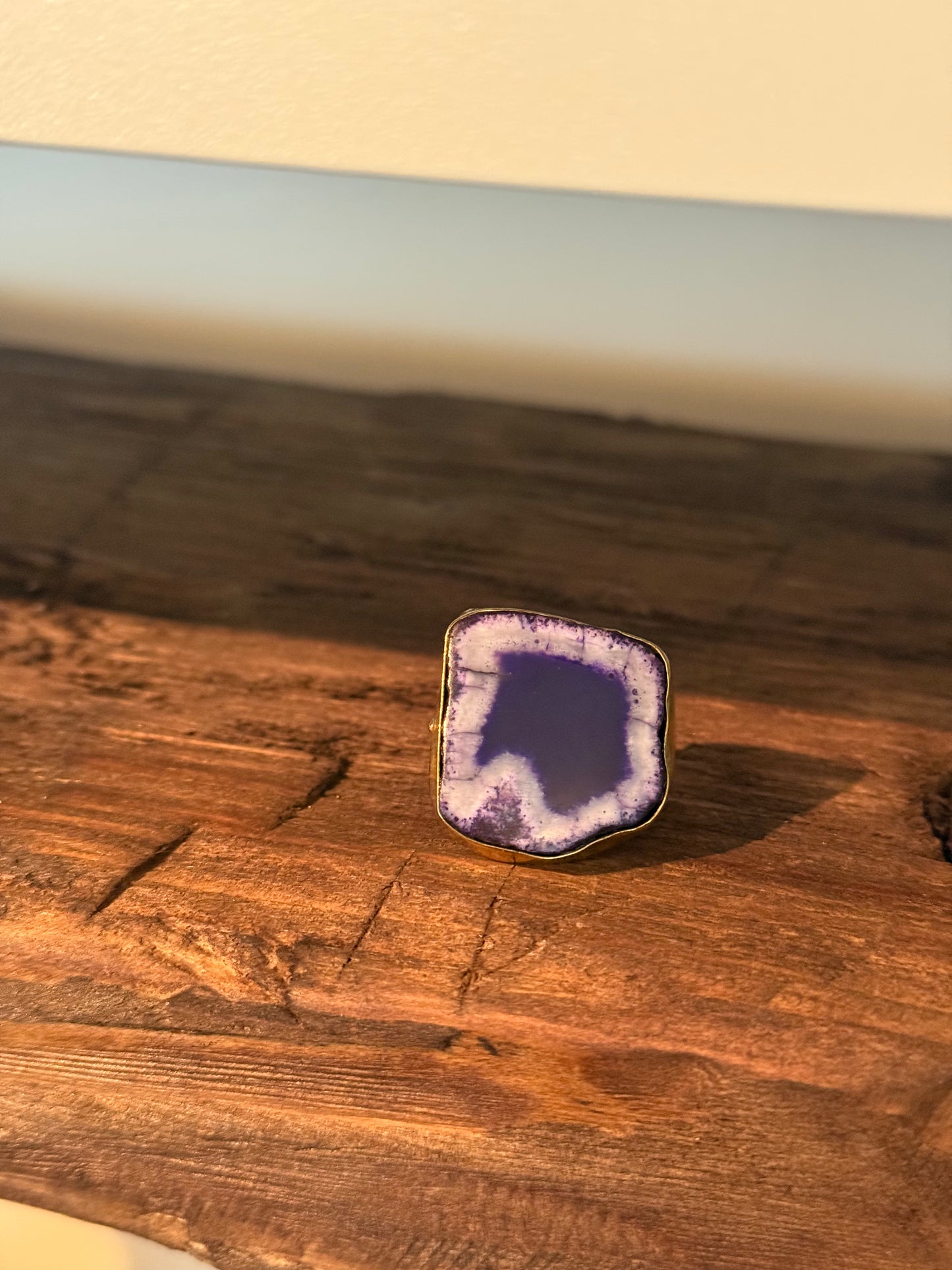 Ringar med stenen agat - Olika färger