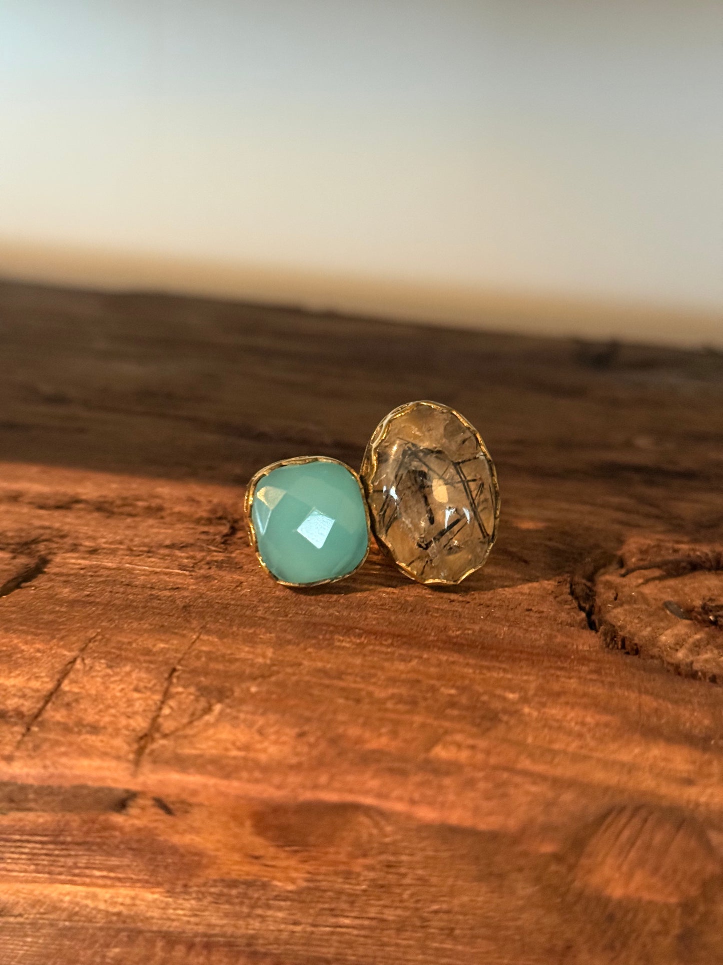 Ringar med stenen agat - Olika färger