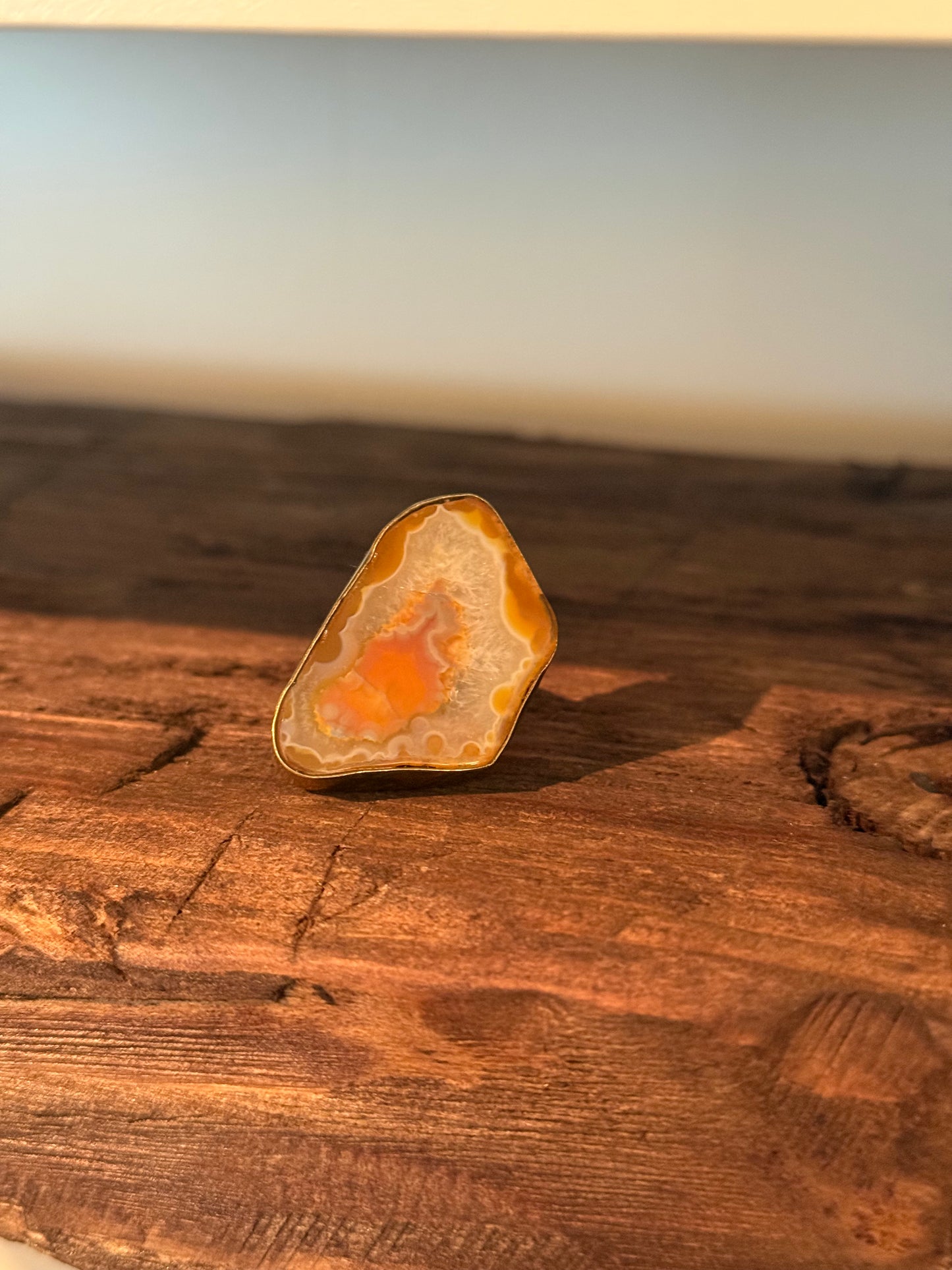 Ringar med stenen agat - Olika färger