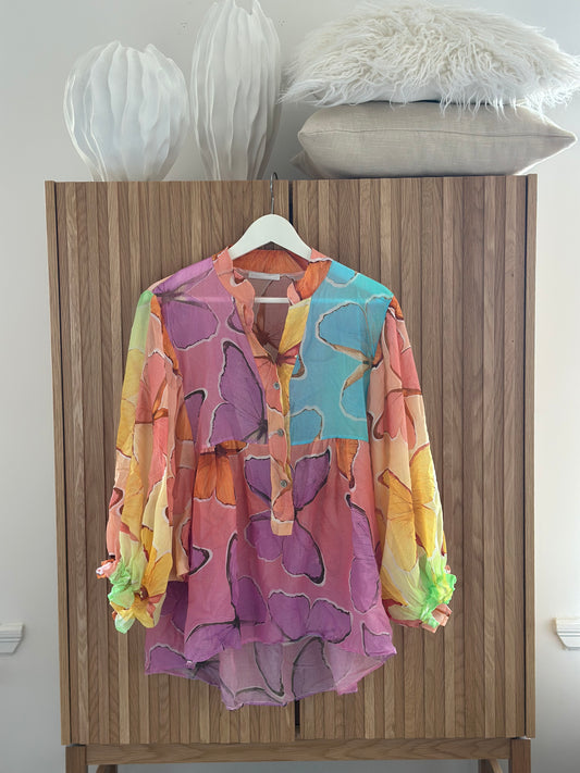 Blus ”Butterfly” - Multicolour