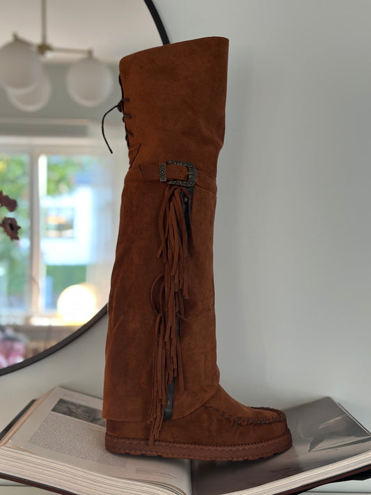 Höga ”Pocahontas” stövlar - Camel