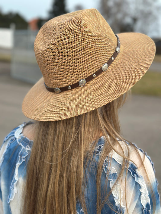 Cowboyhatt med med spänne - Brun/Camel