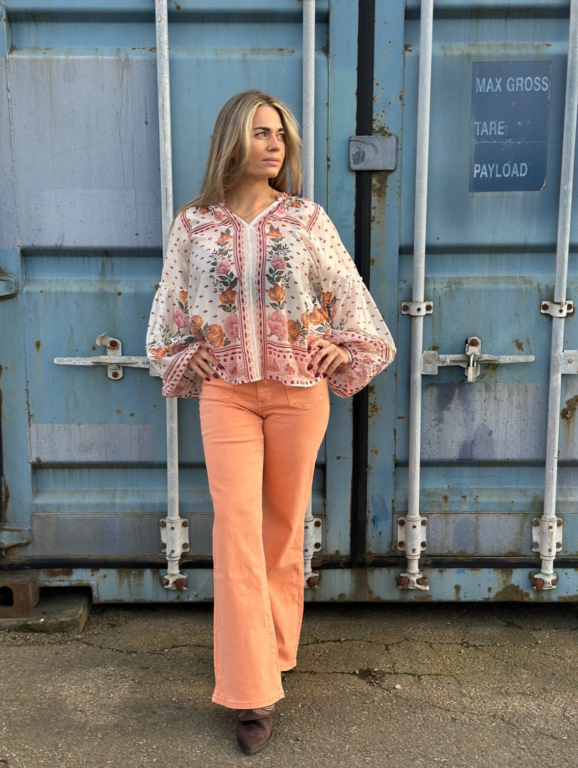 Toxik,  Jeans i härliga vårfärger - Korall/Orange/Turkos/Ljusrosa