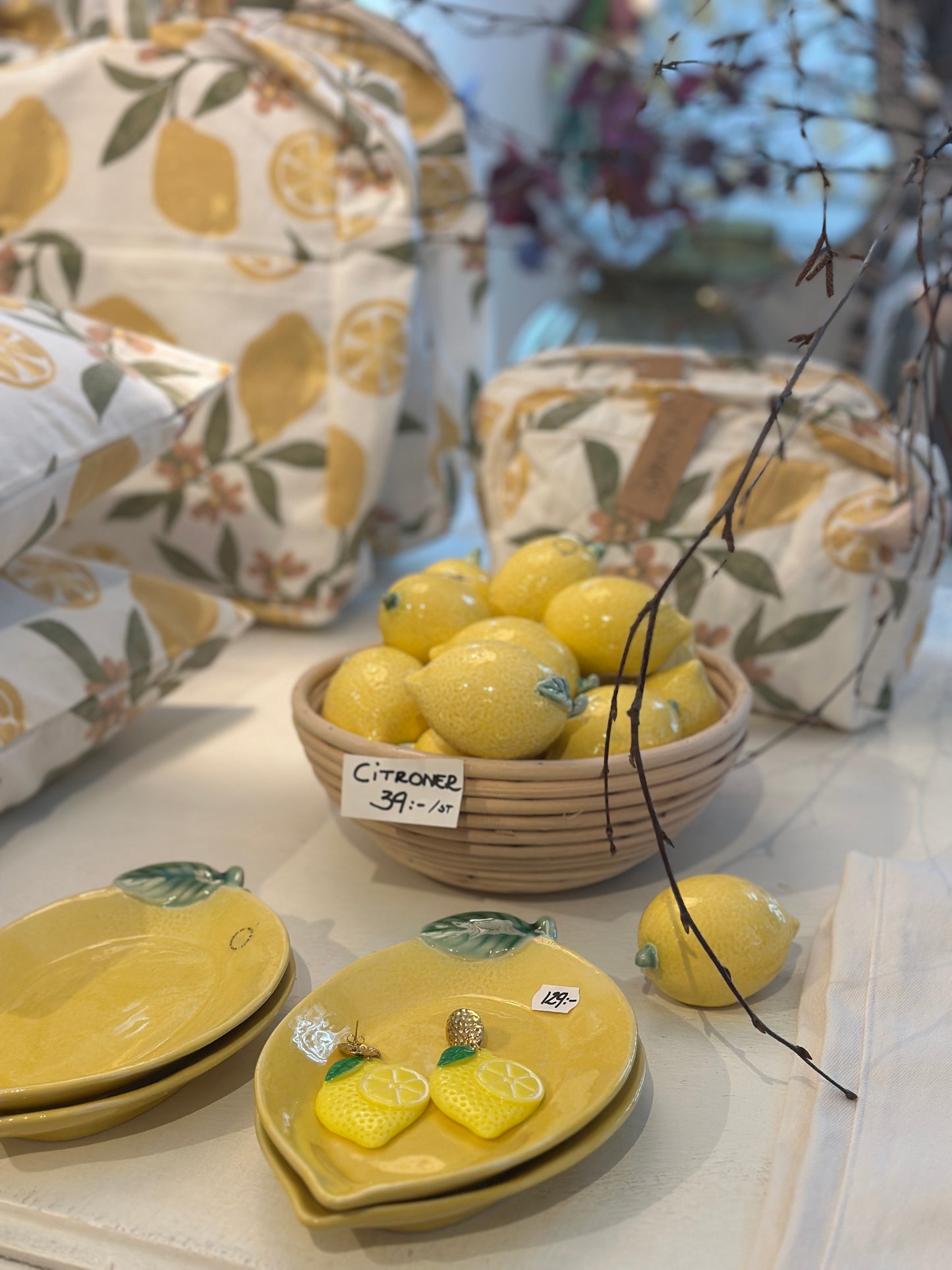 Citroner i keramik - Gula