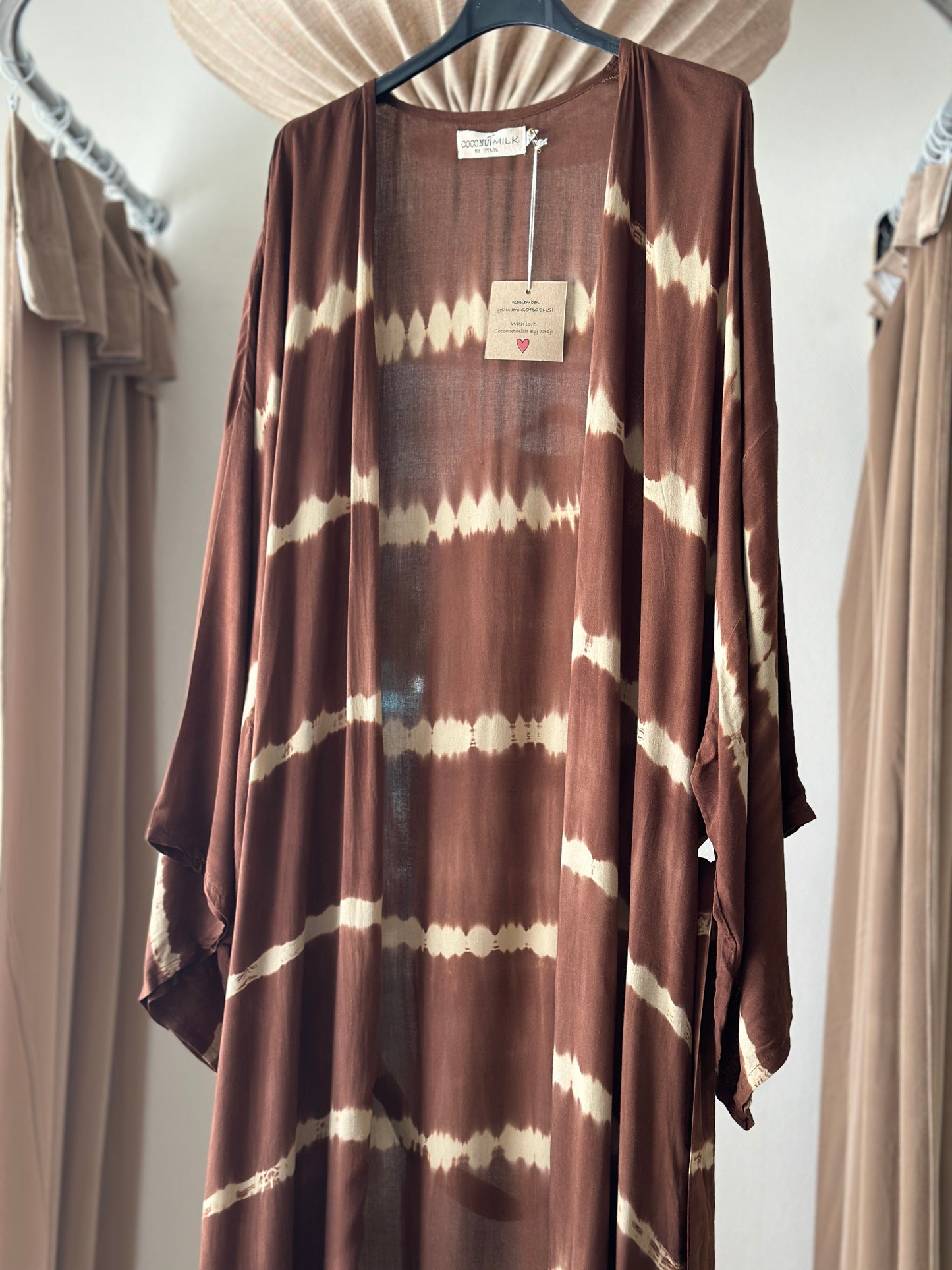 Coconut Milk, Kimono Mora - Tie Dye Brown