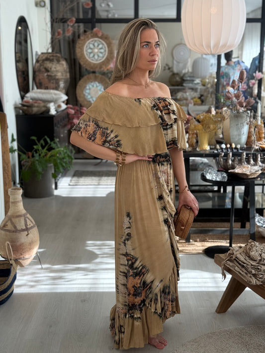 Coconut Milk, Bamboo Dress - Tie Dye Tiger