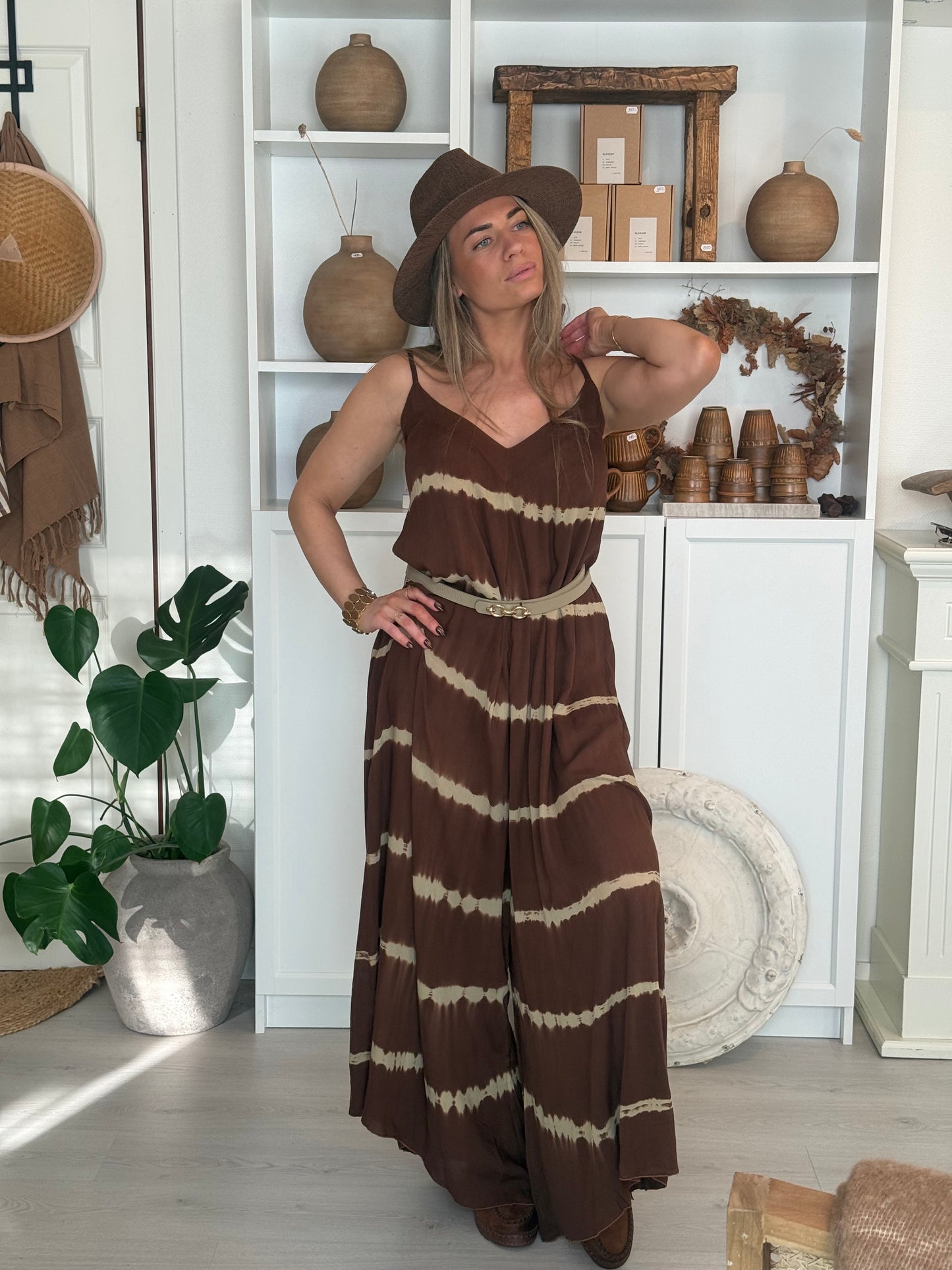 Coconut Milk, Jumpsuit Mikonoz - Tie Dye Brown