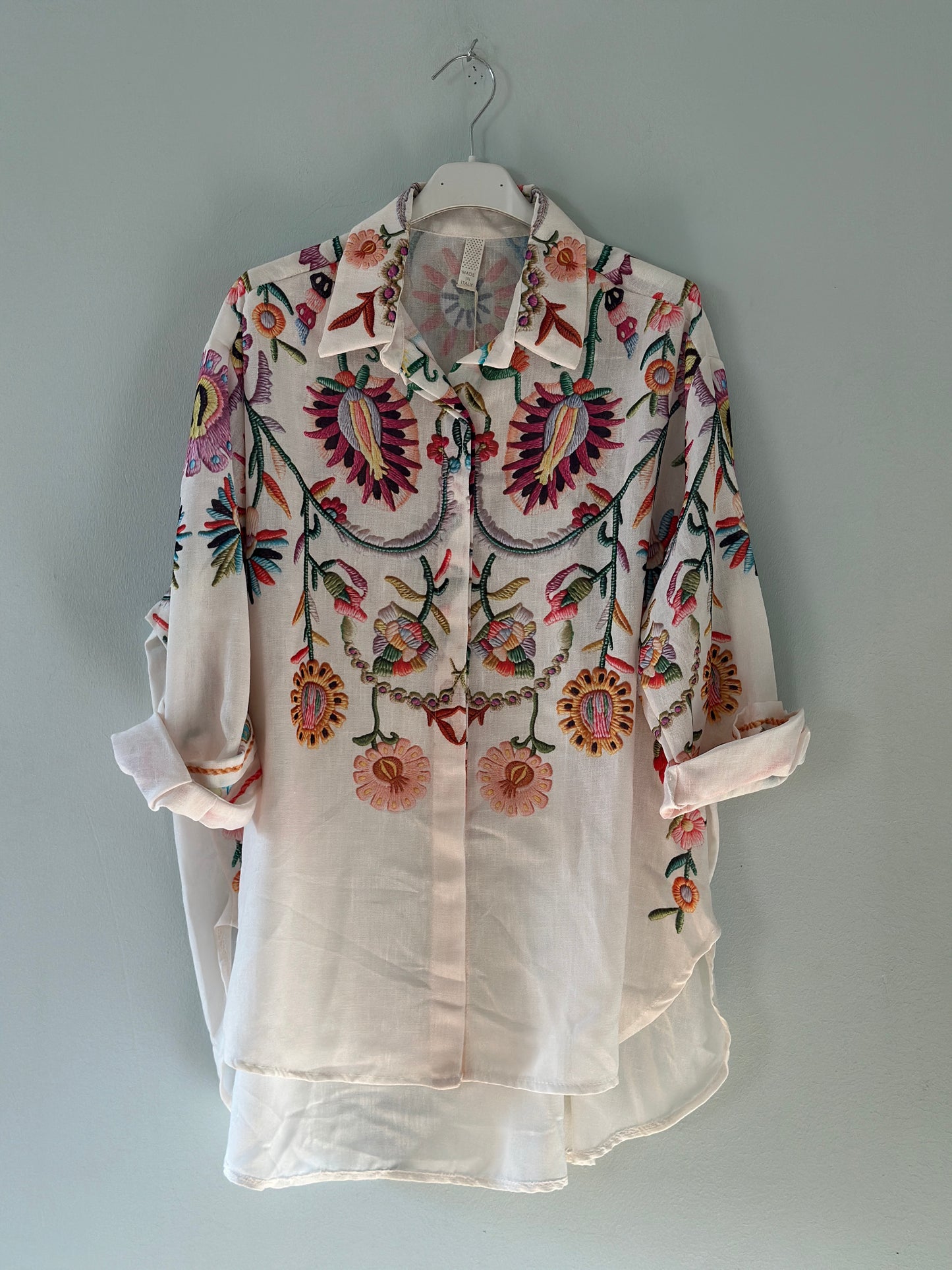 Blus ”Nora” med blommönster - Multicolour