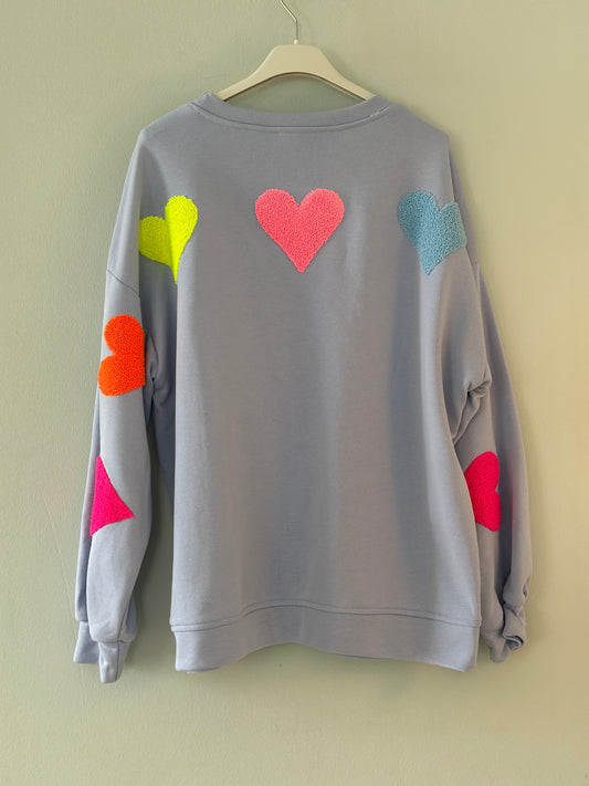 Sweatshirt ”Love Yourself” - Ljusblå