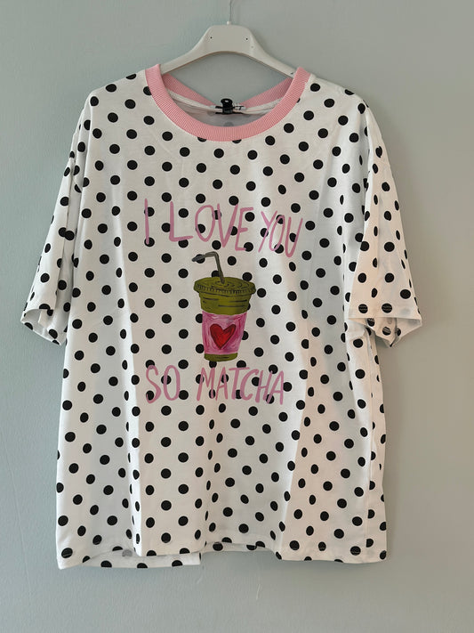 T-shirt ”I Love You So Matcha” - Vit