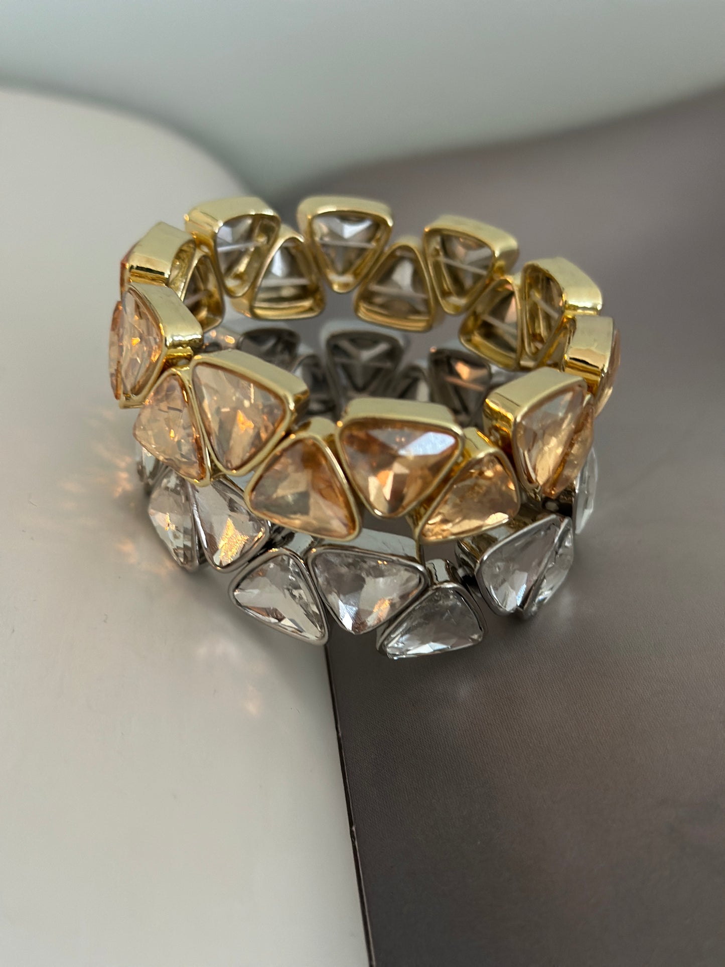 Elastiska armband - Guld/Silver