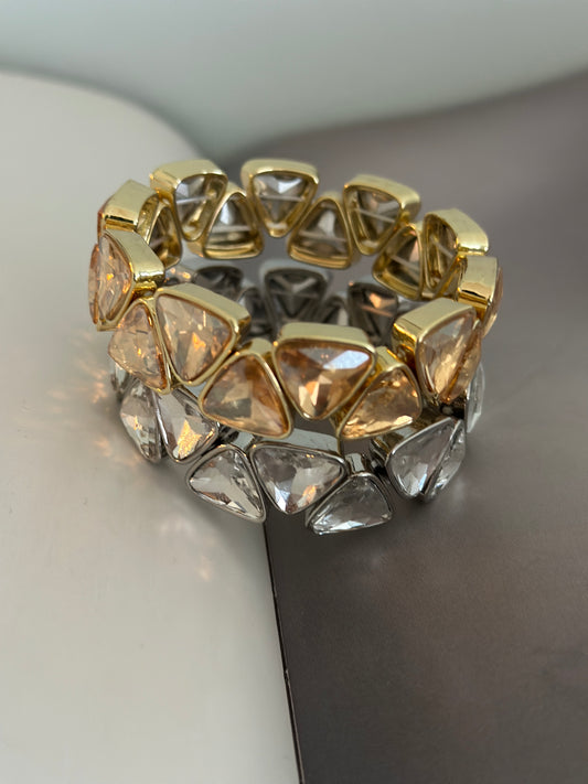 Elastiska armband - Guld/Silver